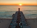 Drone view of Pacific beach in San Diego Royalty Free Stock Photo