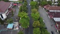 The drone view of Prof. Dr. Suharso Street in Purwokerto City