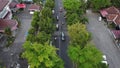 The drone view of Prof. Dr. Suharso Street in Purwokerto City