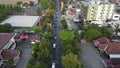 The drone view of Prof. Dr. Suharso Street in Purwokerto City