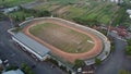 The drone view of Prof. Dr. Suharso Street in Purwokerto City