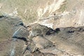 DRONE VIEW OF RIVER SOURCES IN THE HIGH ANDEAN MOUNTAINS Royalty Free Stock Photo