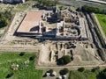 Drone view at the roman archaeological site of Porto Torres on Sardinia, Italy Royalty Free Stock Photo