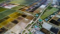 Salt fields in Thailand, Asia, seen from above Royalty Free Stock Photo