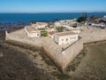 Drone view at Santa Catalina castle in Cadiz, Spain Royalty Free Stock Photo