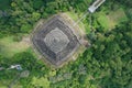 Drone view Borobudur temple, Magelang, Indonesia