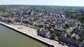 Drone view of the scenic Nijmegen cityscape in The Netherlands