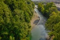Drone view of the Serio river Royalty Free Stock Photo
