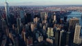 A Drone View of Skyline New York City