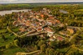 Drone view of small town Penkun in southern Pommerania Germany