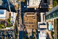 Drone view straight down above Austin Texas downtown Streets and Condo towers Royalty Free Stock Photo