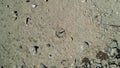 Drone view of a sundial made of stones.