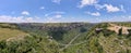 Drone view at the suspension bridge on Oribi gorge, South