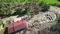 Drone view at Thracian royal house - the \