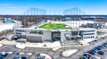 A drone view of TopGolf in Naperville, IL Royalty Free Stock Photo