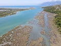 Vivari channel at Butrinto on Albania Royalty Free Stock Photo