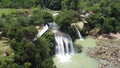 The drone view of a wonderful Toroan Waterfall in Sampang Regency