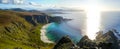 Drone views from Mount Matind near Bleik, in Norway