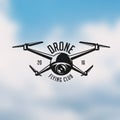 Drone vintage style label