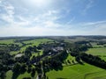 aerial view of the famous private school of Bryanston in Blandford in Dorset Royalty Free Stock Photo