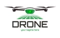 Drones for Agriculture logo. The future of Farming and Agriculture concept. Helicopter Irrigation Royalty Free Stock Photo