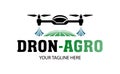 Drones for Agriculture logo. The future of Farming and Agriculture concept. Helicopter Irrigation Royalty Free Stock Photo