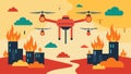 Drones equipped with heat sensors and cameras are deployed to gather data on areas affected by natural disasters