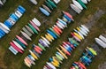 Canoes from the Sky Royalty Free Stock Photo