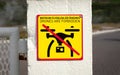 Drones are forbidden sign, Iceland
