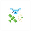 Drones photography flat icon