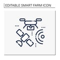 Drones photography line icon
