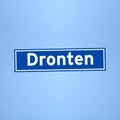 Dronten place name sign in the Netherlands Royalty Free Stock Photo