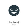 Drool emoji vector icon on white background. Flat vector drool emoji icon symbol sign from modern emoji collection for mobile