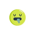 Drooling face emoticon flat icon