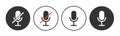 Drop in audio chat microphone icons. Vector illustration Royalty Free Stock Photo