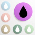 a drop badge color set. Simple glyph, flat vector of web icons for ui and ux, website or mobile application Royalty Free Stock Photo