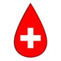 Drop of blood cross medical icon virus health