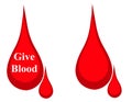 Drop of Blood Donation Logo Royalty Free Stock Photo