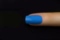 Nail isolated on black. Finger point isolated white background