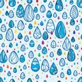 Drop colorful style seamless pattern Royalty Free Stock Photo