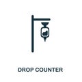 Drop Counter icon set. Four elements in diferent styles from medicine icons collection. Creative drop counter icons filled,