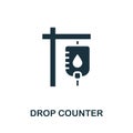 Drop Counter icon. Simple illustration from medical equipment collection. Creative Drop Counter icon for web design, templates, Royalty Free Stock Photo