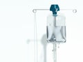 Drop counter, infusion bottle, Infusion drip on white background. 3d rendering.