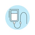 Drop counter medical icon in flat design Royalty Free Stock Photo