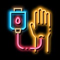 Drop Counter neon glow icon illustration