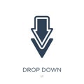 drop down icon in trendy design style. drop down icon isolated on white background. drop down vector icon simple and modern flat Royalty Free Stock Photo