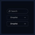 Drop down list UI elements kit Royalty Free Stock Photo