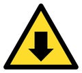 Drop Down Warning Flat Icon Raster