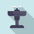 Drop drinking fountain icon, flat style