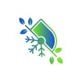 Drop Ice Cold Leaf Ecology Logo Royalty Free Stock Photo